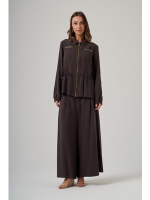 Nuss 1049 Cep Zımba Detay Pantolonlu Takım