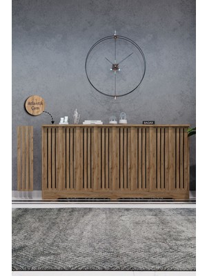 Bagax Efes Model, Çam Renk,iç Ölçü 156 cm Dış Ölçü 160 cm Petek Kaplama, Dresuar