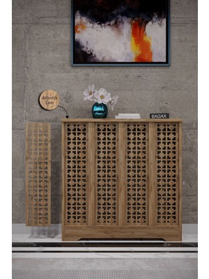 Bagax Truva Model, Çam Renk,iç Ölçü 76 cm Dış Ölçü 80 cm Petek Kaplama, Dresuar