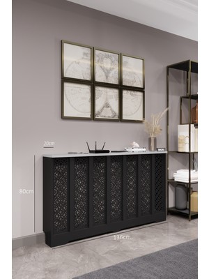 Bagax Pera Model, Siyah Üstü Beyaz Renk,iç Ölçü 136 cm Dış Ölçü 140 cm Petek Kaplama, Dresuar