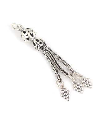 Nusret Takı 925 Ayar Gümüş 3'lü Üzüm Salkımı Püskül