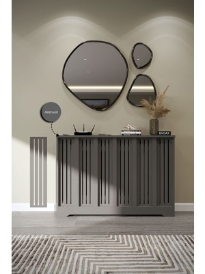 Bagax Efes Model, Antrasit Renk,iç Ölçü 116 cm Dış Ölçü 120 cm Petek Kaplama, Dresuar