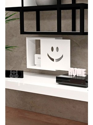 Bagax Gülen Yüz Desenli Modem/sigorta Saklama Kutusu, 40CM x 33CM