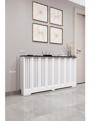 Bagax Efes Model, Beyaz Üstü Siyah Renk,iç Ölçü 156 cm Dış Ölçü 160 cm Petek Kaplama, Dresuar