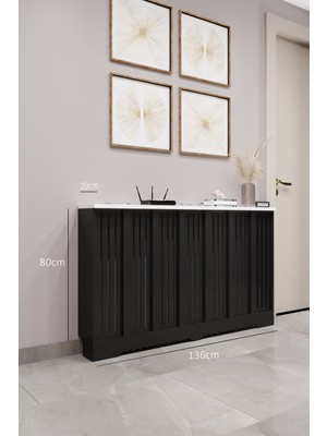 Bagax Efes Model, Siyah Üstü Beyaz Renk,iç Ölçü 136 cm Dış Ölçü 140 cm Petek Kaplama, Dresuar