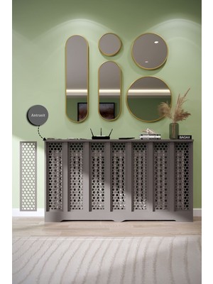 Bagax Bodrum Model, Antrasit Renk,iç Ölçü 136 cm Dış Ölçü 140 cm Petek Kaplama, Dresuar