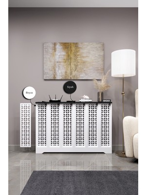 Bagax Truva Model, Beyaz Üstü Siyah Renk,iç Ölçü 116 cm Dış Ölçü 120 cm Petek Kaplama, Dresuar