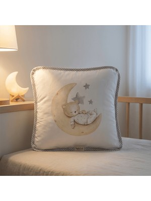 Tiny Lamb Uykucu Ayı Desenli Slikon Dolgulu Bebek Kırlenti 40 x 40 cm