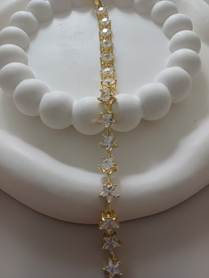 Çoklu Yıldız Gold Bileklik
