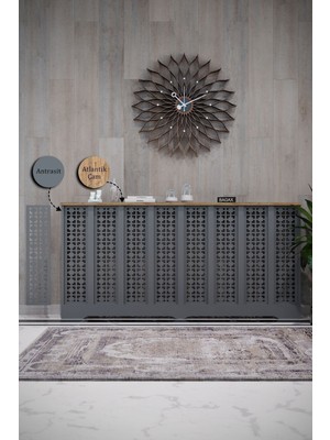 Bagax Truva Model, Antrasit Üstü Çam Renk,iç Ölçü 156 cm Dış Ölçü 160 cm Petek Kaplama, Dresuar