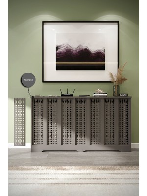 Bagax Truva Model, Antrasit Renk,iç Ölçü 136 cm Dış Ölçü 140 cm Petek Kaplama, Dresuar