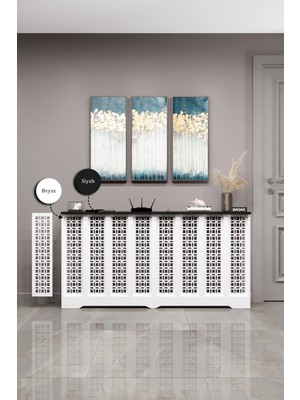 Bagax Ayasofya Model, Beyaz Üstü Siyah Renk,iç Ölçü 156 cm Dış Ölçü 160 cm Petek Kaplama, Dresuar