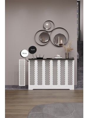 Bagax Bodrum Model, Beyaz Üstü Siyah Renk,iç Ölçü 116 cm Dış Ölçü 120 cm Petek Kaplama, Dresuar