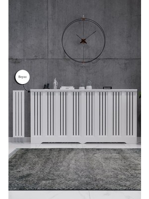 Bagax Efes Model, Beyaz Renk,iç Ölçü 156 cm Dış Ölçü 160 cm Petek Kaplama, Dresuar