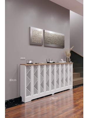 Bagax Gordion Model, Beyaz Üstü Çam Renk,iç Ölçü 176 cm Dış Ölçü 180 cm Petek Kaplama, Dresuar