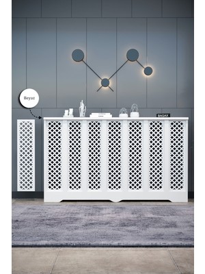 Bagax Perge Model, Beyaz Renk,iç Ölçü 136 cm Dış Ölçü 140 cm Petek Kaplama, Dresuar