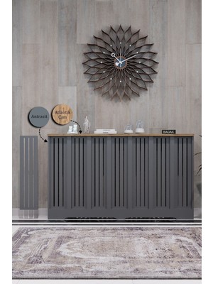 Bagax Efes Model, Antrasit Üstü Çam Renk,iç Ölçü 136 cm Dış Ölçü 140 cm Petek Kaplama, Dresuar