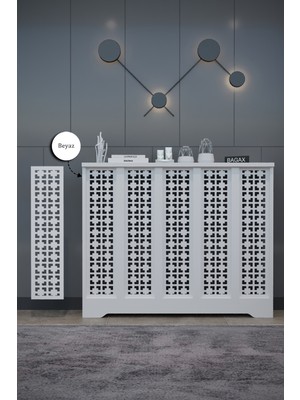 Bagax Truva Model, Beyaz Renk,iç Ölçü 96 cm Dış Ölçü 100 cm Petek Kaplama, Dresuar