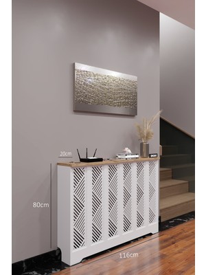 Bagax Gordion Model, Beyaz Üstü Çam Renk,iç Ölçü 116 cm Dış Ölçü 120 cm Petek Kaplama, Dresuar