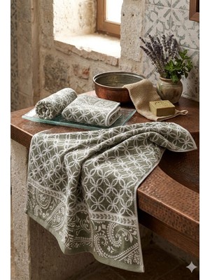 A.Z.H. (El ve Yüz Havlusu Hediyeli) (1 Adet) Bukle Cotton 70X140 Banyo Havlusu