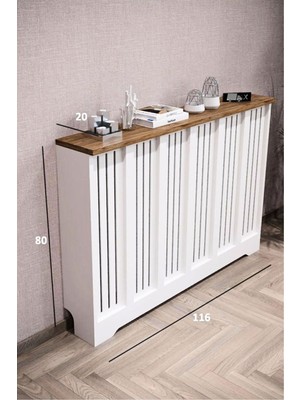 Bagax Efes Model, Beyaz Üstü Çam Renk,iç Ölçü 116 cm Dış Ölçü 120 cm Petek Kaplama, Dresuar