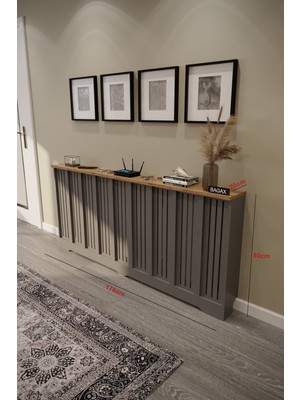 Bagax Efes Model, Antrasit Üstü Çam Renk,iç Ölçü 176 cm Dış Ölçü 180 cm Petek Kaplama, Dresuar