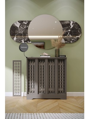 Bagax Ayasofya Model, Antrasit Renk,iç Ölçü 76 cm Dış Ölçü 80 cm Petek Kaplama, Dresuar