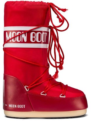 Moon Boot Icon Nylon Kız Çocuk Kar Botu Kırmızı