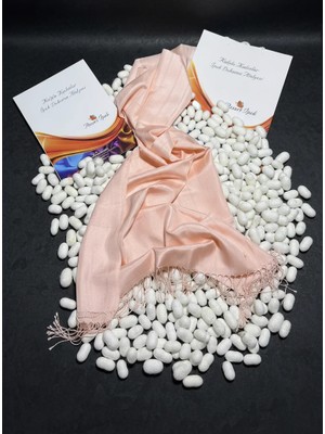 Kulplu Kadınlar Pembe Desenli Ipek Şal (Model 2)