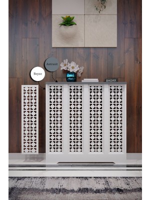 Bagax Truva Model, Beyaz Üstü Antrasit Renk,iç Ölçü 76 cm Dış Ölçü 80 cm Petek Kaplama, Dresuar