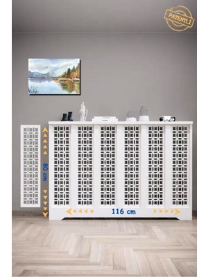 Bagax Petek Önü Dresuar Kaplama 116CM Çok Amaçlı Dolaplar Mobilya Kalorifer Petek Önü Kapatma Dekorasyon