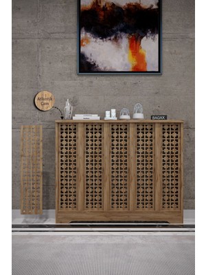 Bagax Truva Model, Çam Renk,iç Ölçü 96 cm Dış Ölçü 100 cm Petek Kaplama, Dresuar