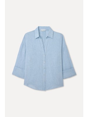 Oversıze Keten Gömlek