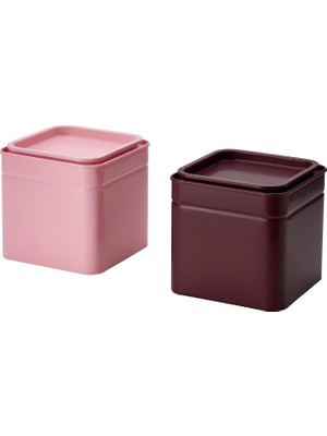 IKEA Blomnıng Kahverengi Kırmızı-Pembe Gıda Saklama Kutusu