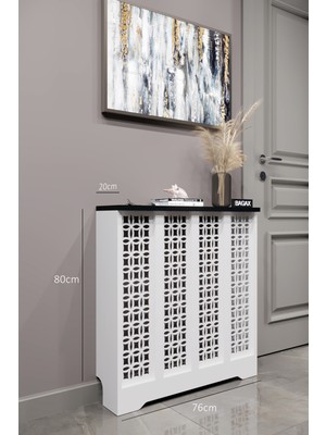 Bagax Ayasofya Model, Beyaz Üstü Siyah Renk,iç Ölçü 76 cm Dış Ölçü 80 cm Petek Kaplama, Dresuar