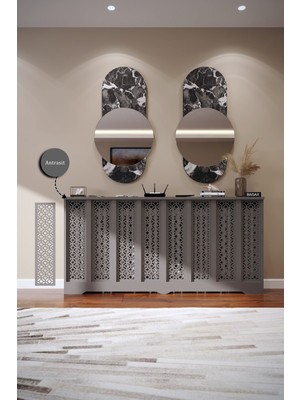 Bagax Pera Model, Antrasit Renk,iç Ölçü 156 cm Dış Ölçü 160 cm Petek Kaplama, Dresuar