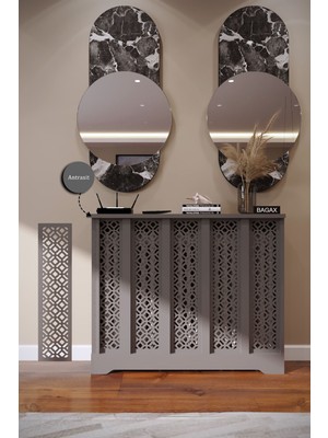 Bagax Pera Model, Antrasit Renk,iç Ölçü 96 cm Dış Ölçü 100 cm Petek Kaplama, Dresuar