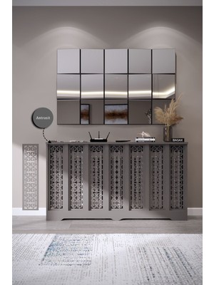 Bagax Karatay Model, Antrasit Renk,iç Ölçü 136 cm Dış Ölçü 140 cm Petek Kaplama, Dresuar