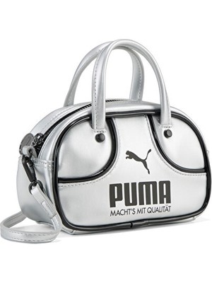 Puma Puma 1976 Metallic Micro GB Omuz Çantası-En: 25 Cm, Boy: 10 Cm, Derinlik: 7 cm 09248501 Gri