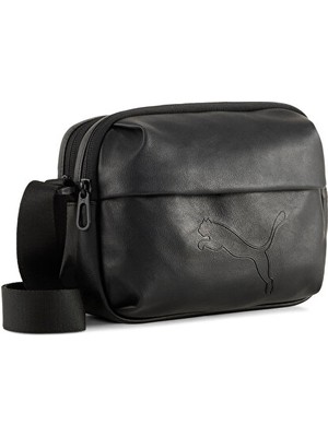Puma Essentials Pu Crossbody Bag Omuz Çantası-En: 20 Cm, Boy: 15,5 Cm, Derinlik: 6 cm 09231201 Siyah