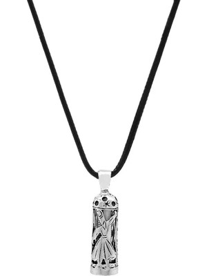 Mevlevi Tasarım Zarif Ip Zincirli 925 Ayar Gümüş Kadın Cevşen Kolye