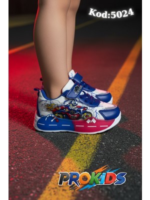 Prokids Işıklı ve Eğlenceli: Yarış Temalı Cırtlı Erkek Çocuk Spor Ayakkabı