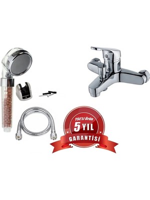 Moonshop Banyo Bataryası Duş Seti Fonksiyonlu Duş Başlığı Batarya Seti / 5 Yıl Garantil