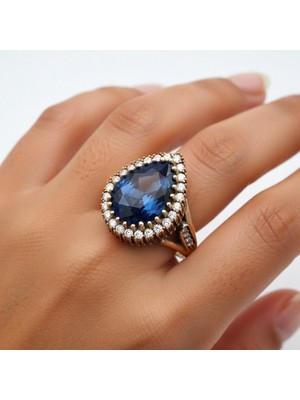 Silveranka 925 Ayar Gümüş Otantik Damla Hürrem Yüzük