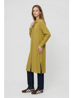 ALLDAY Soft Yeşil-Apolet Detay Gömlek