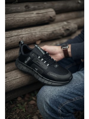 Solazer Erkek Rahat Sneaker Günlük Siyah Spor Ayakkabı