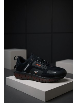 Solazer Erkek Hafi Sneaker Siyah-Turuncu Spor Ayakkabı