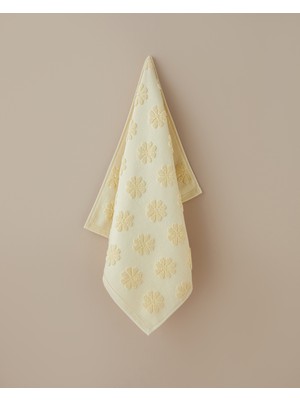 English Home Calm Daisy Pamuk Yüz Havlusu 50X80 cm Sarı