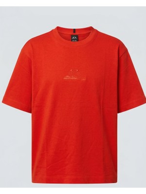 Oakley  Mountain Ridge Embroidered Erkek T-Shirt - Turuncu