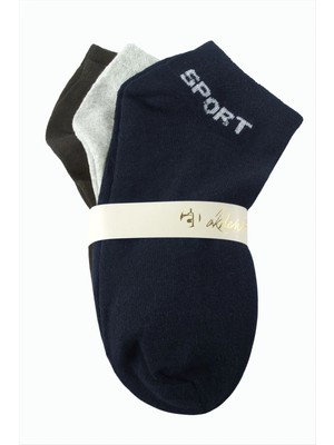 Hobilinka 3 Çift Renkli Snekars Çorap